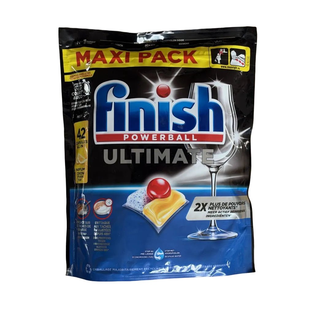 Finish Powerball Ultimate Lemon vaatwastabletten 42 stuksFinishPrijzenStorm.nl