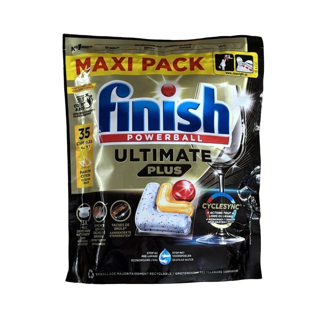 Finish Powerball Ultimate Plus Lemon vaatwastabletten 35 stuksFinishPrijzenStorm.nl