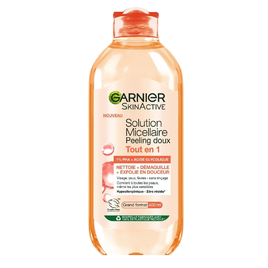 Garnier SkinActive Gentle Peeling Micellair water Alles - in - 1 400ml - Gezichtsreiniging - PrijzenStorm.nl