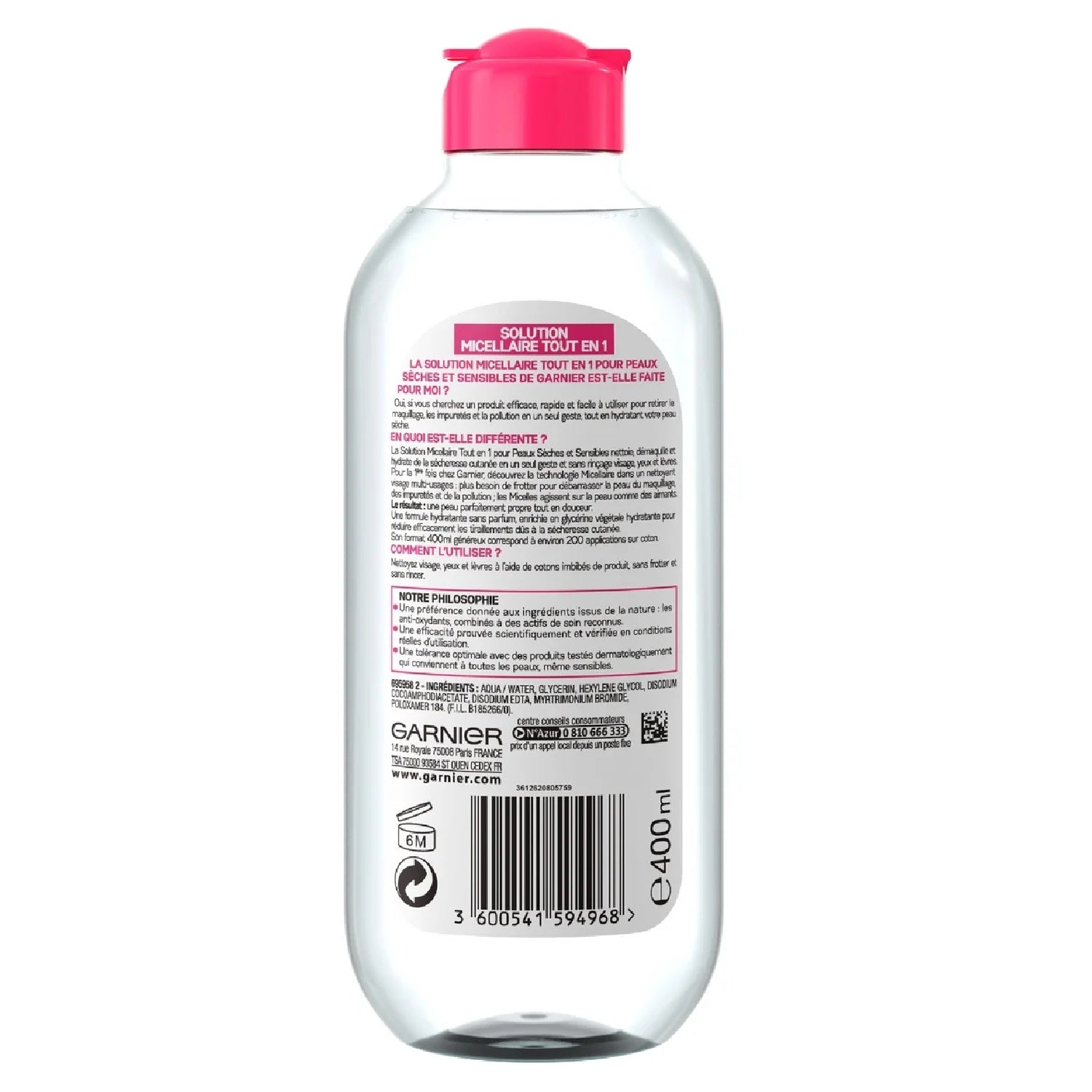 Garnier SkinActive Micellair water 400ml - Gezichtsreiniging - PrijzenStorm.nl