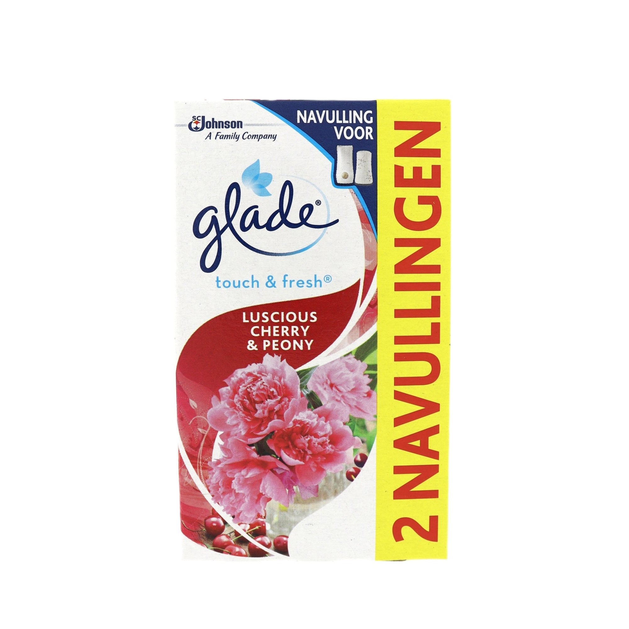 Glade Luscious Cherry & Peony Touch & Fresh navulling 2x10ml - Luchtverfrisser - PrijzenStorm.nl