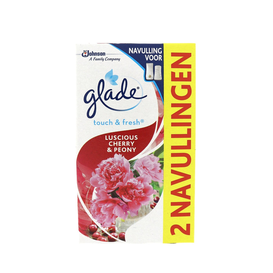 Glade Luscious Cherry & Peony Touch & Fresh navulling 2x10ml - Luchtverfrisser - PrijzenStorm.nl