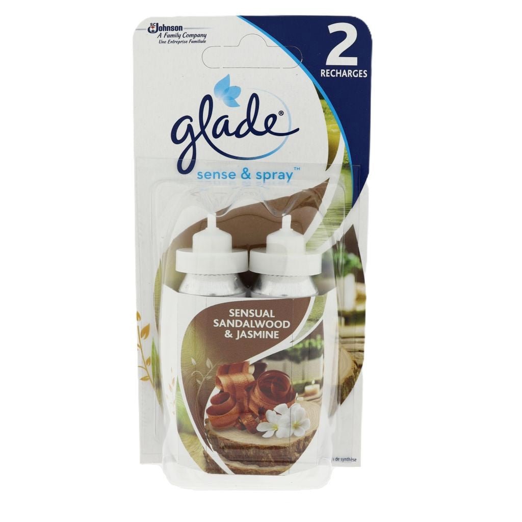 Glade Sensual Sandalwood & Jasmine Sense & Spray navulling 2x18ml -Luchtverfrisser- PrijzenStorm.nl