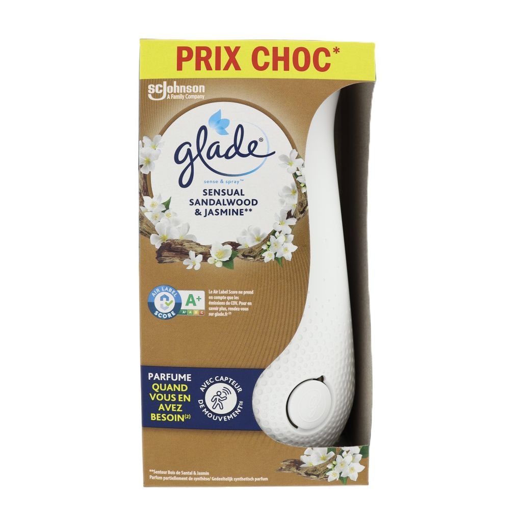 Glade Sensual Sandalwood & Jasmine Sense & Spray starterkit inclusief navulling 1x18ml -Luchtverfrisser- PrijzenStorm.nl
