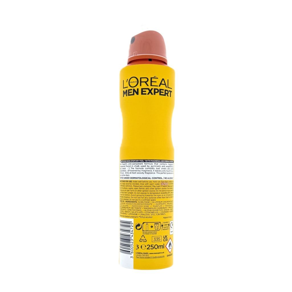 L'Oréal Men Expert Invincible Sport deodorant spray 250ml - Deodorant - PrijzenStorm.nl