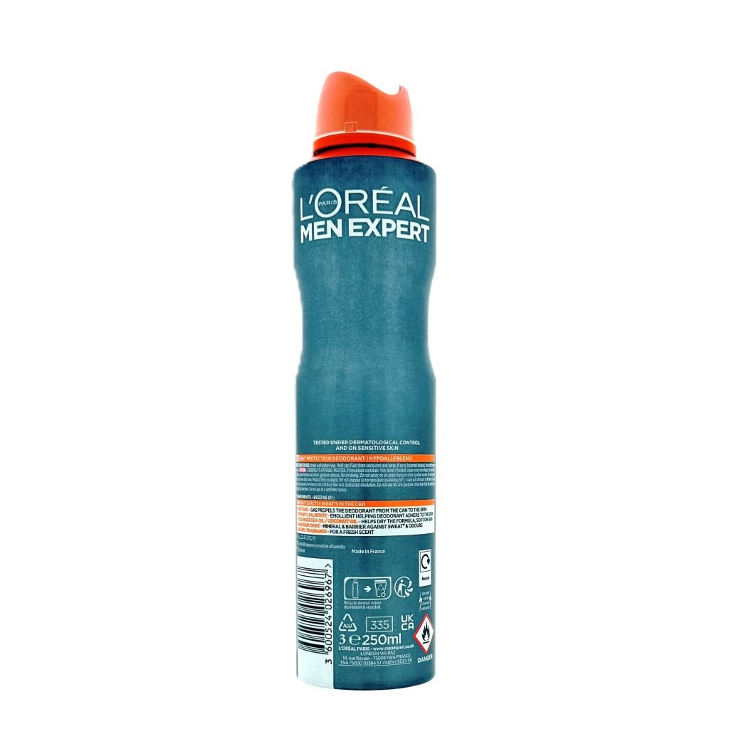 L'Oréal Men Expert Magnesium Defence deodorant spray 250ml - Deodorant - PrijzenStorm.nl