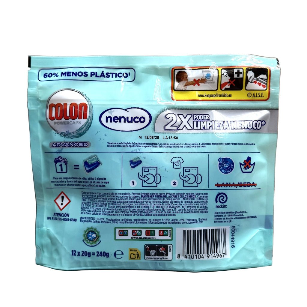 Nenuco Colon pods 12 stuks - Wasmiddel - PrijzenStorm.nl