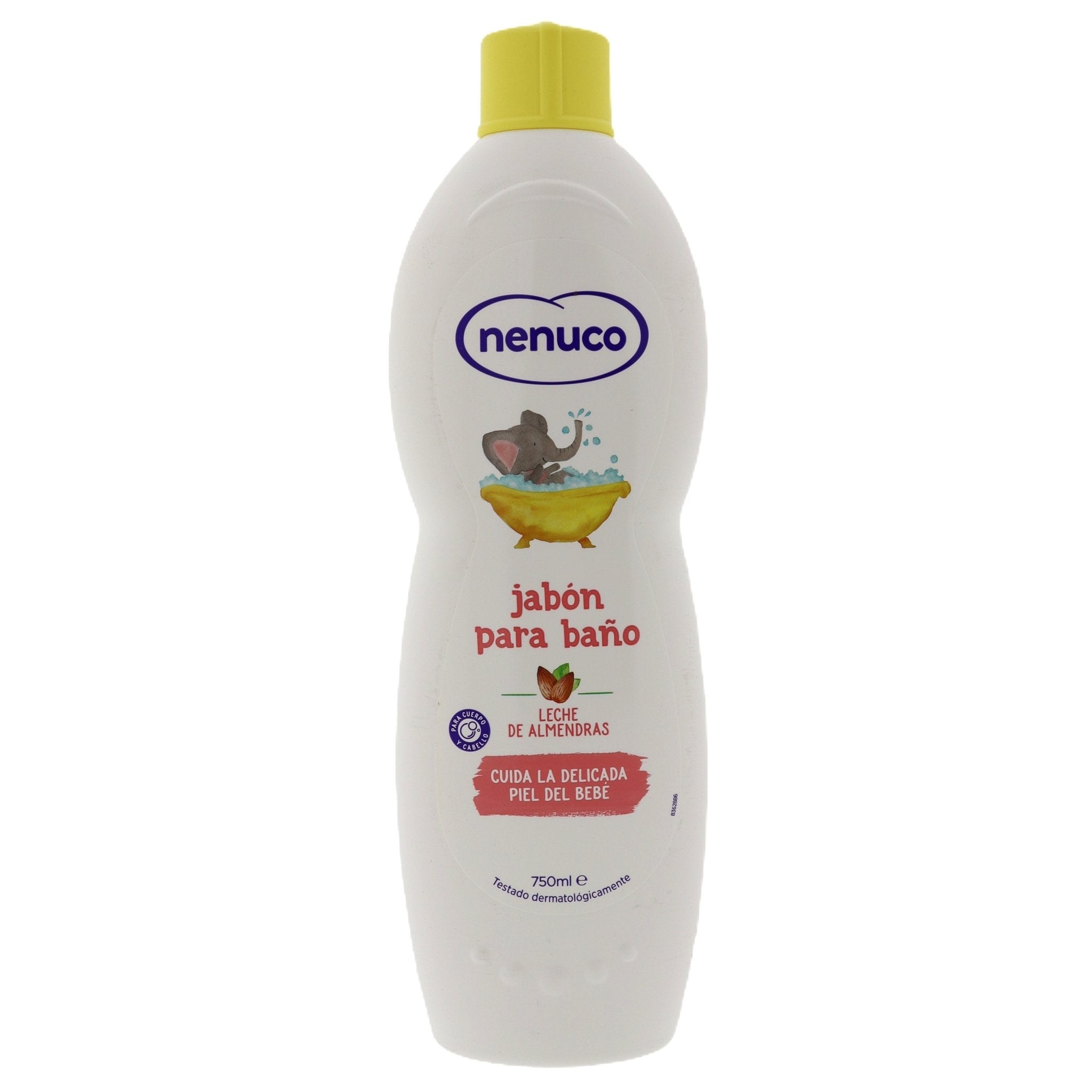 Nenuco Wasgel Jabón Para Baño Leche de Almendras Líquido 750ml - Baby Bad & Wasgel - PrijzenStorm.nl