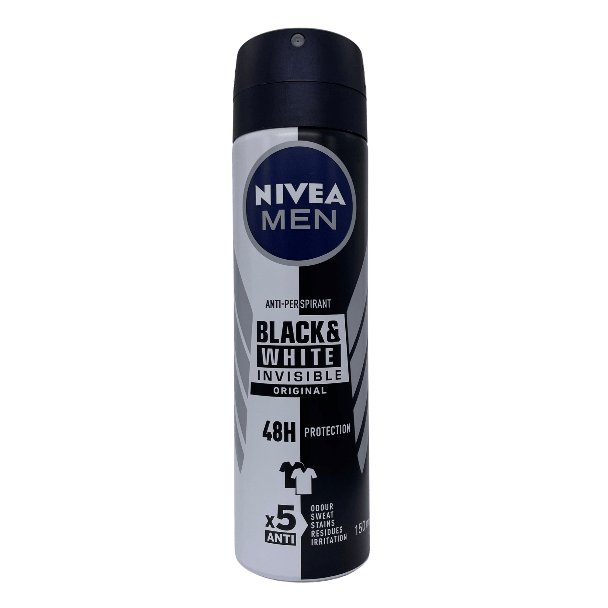 Nivea Men Black & White Invisible Original deodorant spray 150ml - Deodorant - PrijzenStorm.nl