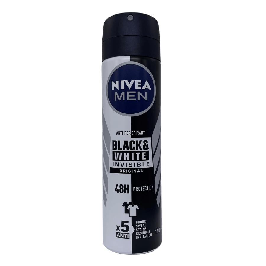 Nivea Men Black & White Invisible Original deodorant spray 150ml - Deodorant - PrijzenStorm.nl