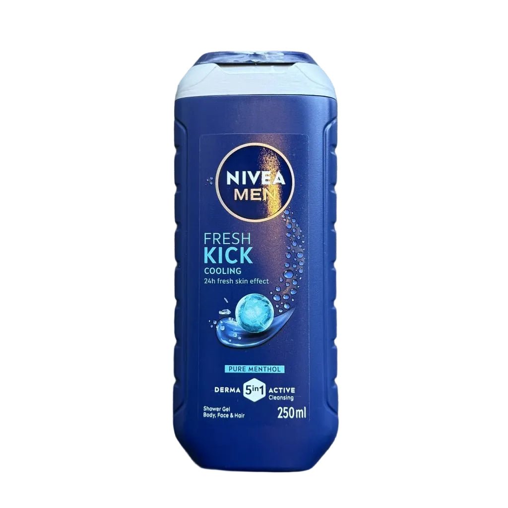 Nivea Men Fresh Kick Cooling 5 in Active 1 Body, Face & Hair showergel 250ml -Douchegel- PrijzenStorm.nl