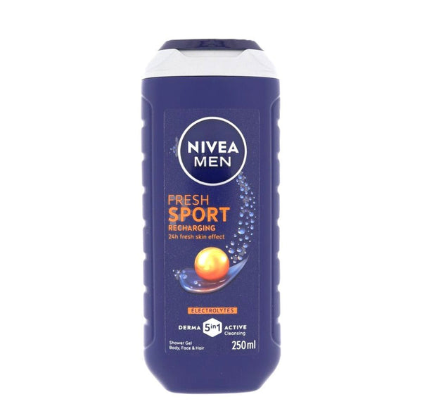 Nivea Men Sport 3 in 1 Body, Face & Hair showergel 250ml - Douchegel - PrijzenStorm.nl