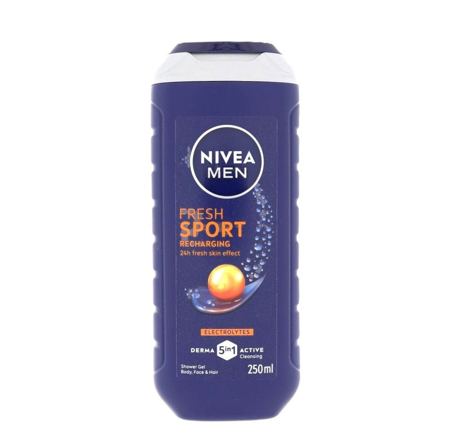 Nivea Men Sport 3 in 1 Body, Face & Hair showergel 250ml - Douchegel - PrijzenStorm.nl