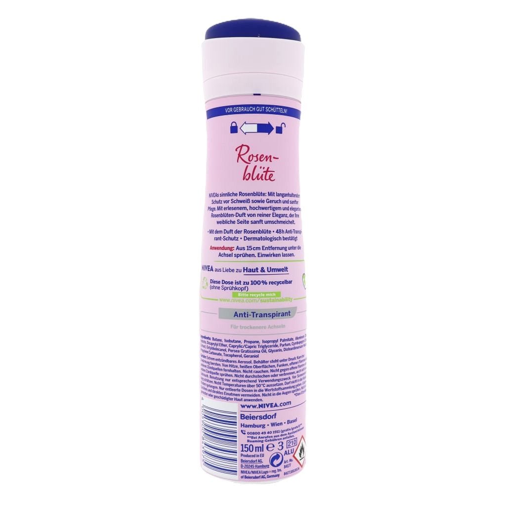 Nivea Rozenbloesem deodorant spray 150ml - Deodorant - PrijzenStorm.nl