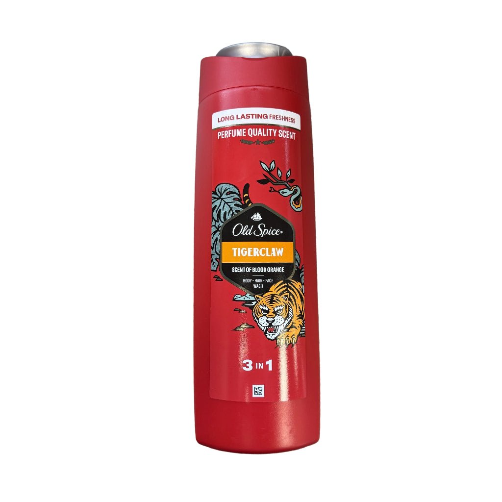 Old Spice Tigerclaw 3 in 1 Body, Hair & Hair Wash 400ml - Douchegel - PrijzenStorm.nl