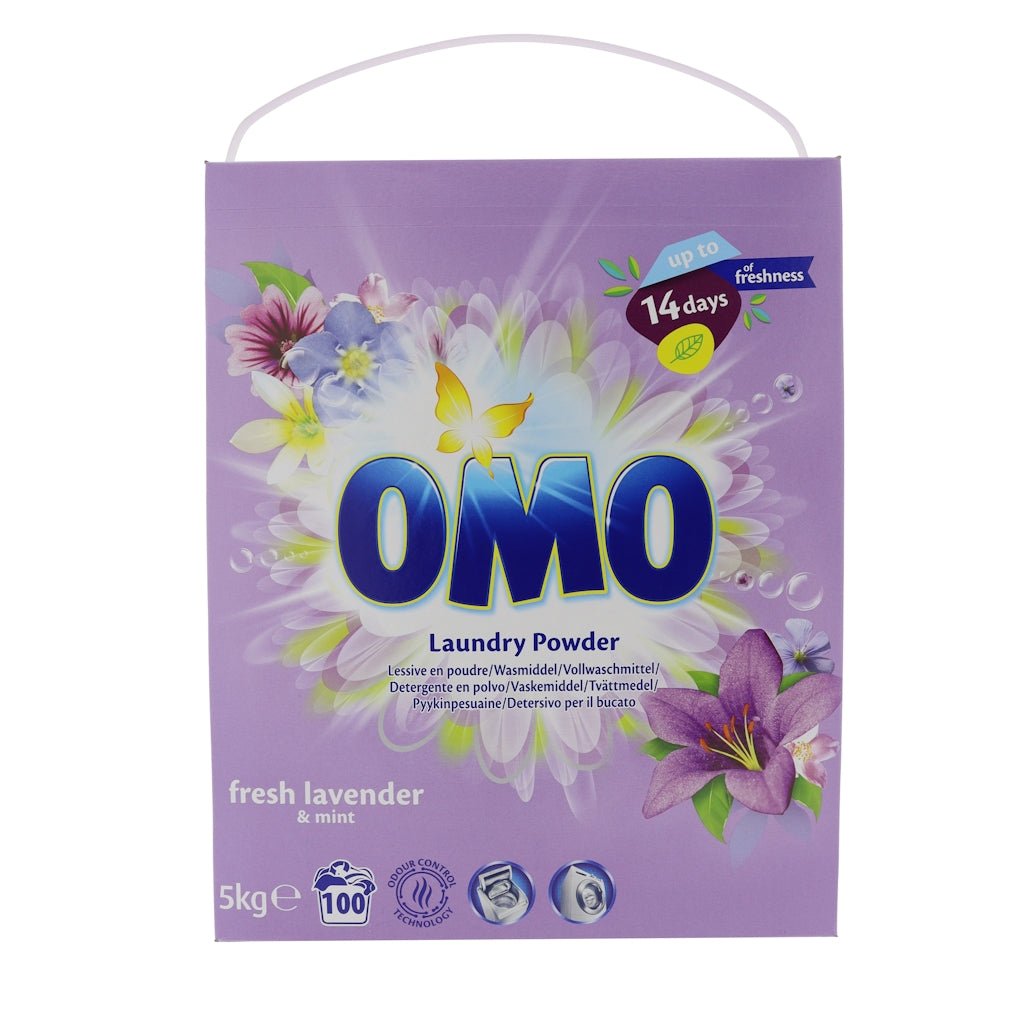 Omo Fresh Lavender & Mint waspoeder 5kg 100 wasbeurten - Wasmiddel - PrijzenStorm.nl