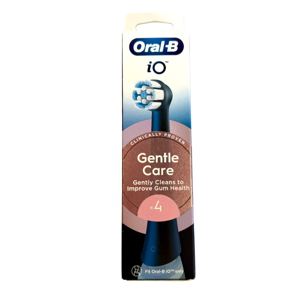 Oral - B iO Gentle Care opzetborstels zwart 4 stuks - Tandenborstel - PrijzenStorm.nl