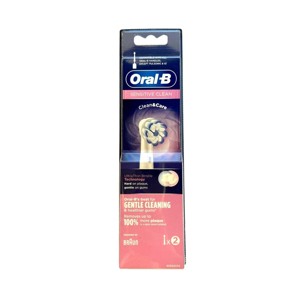 Oral - B Pro Sensitive Clean opzetborstels wit 2 stuks - Tandenborstel - PrijzenStorm.nl