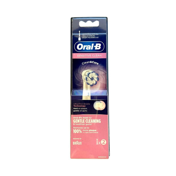 Oral - B Pro Sensitive Clean opzetborstels wit 2 stuks - Tandenborstel - PrijzenStorm.nl