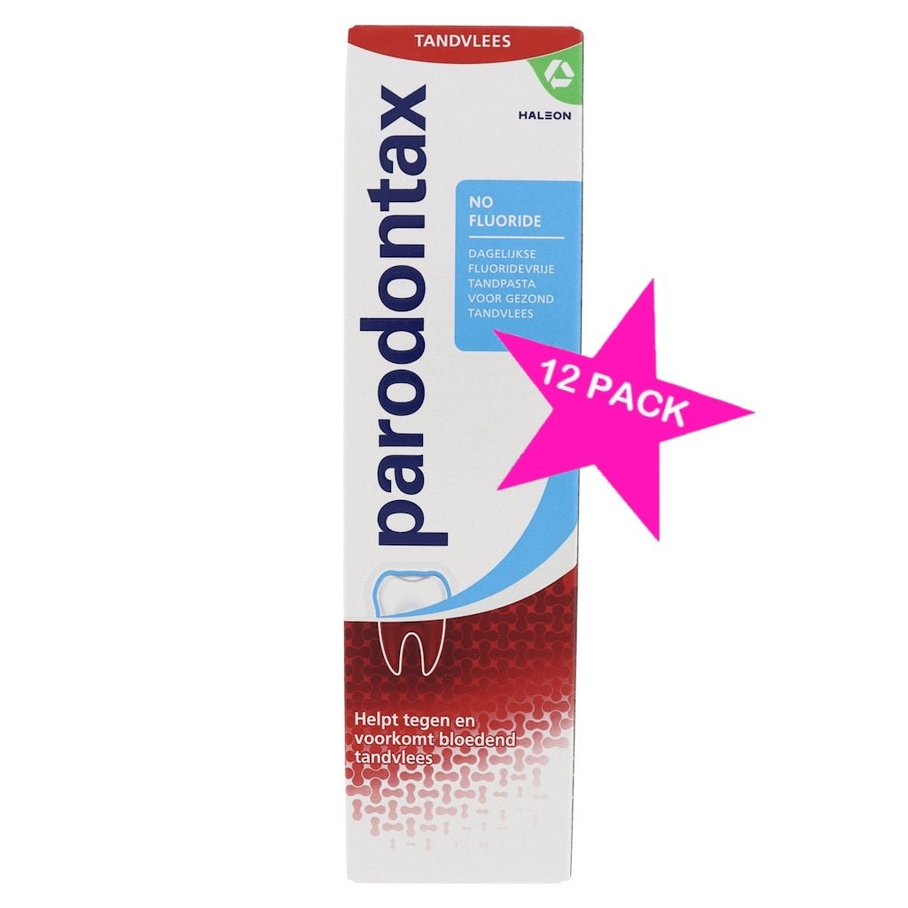PARODONTAX 12PACK No Fluoride tandpasta 75ml - Tandpasta - PrijzenStorm.nl