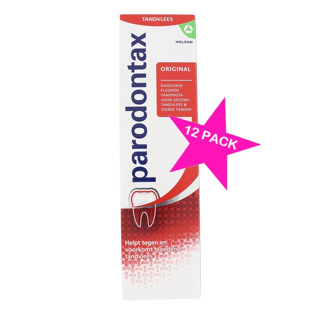 PARODONTAX 12PACK Original tandpasta 75ml - Tandpasta - PrijzenStorm.nl