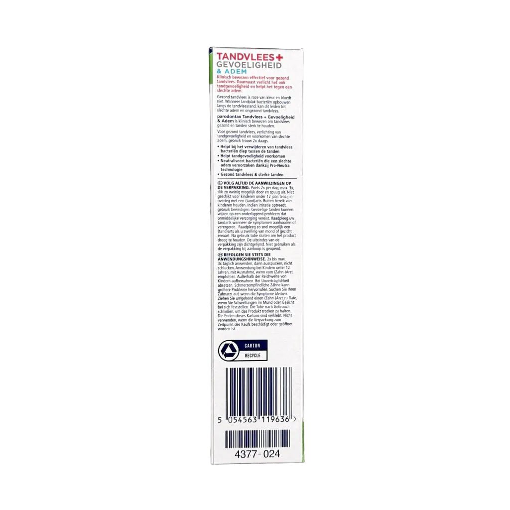 Parodontax Whitening + Tandvlees + Gevoeligheid & Adem tandpasta 75ml EXP 10/26 -Tandpasta- PrijzenStorm.nl