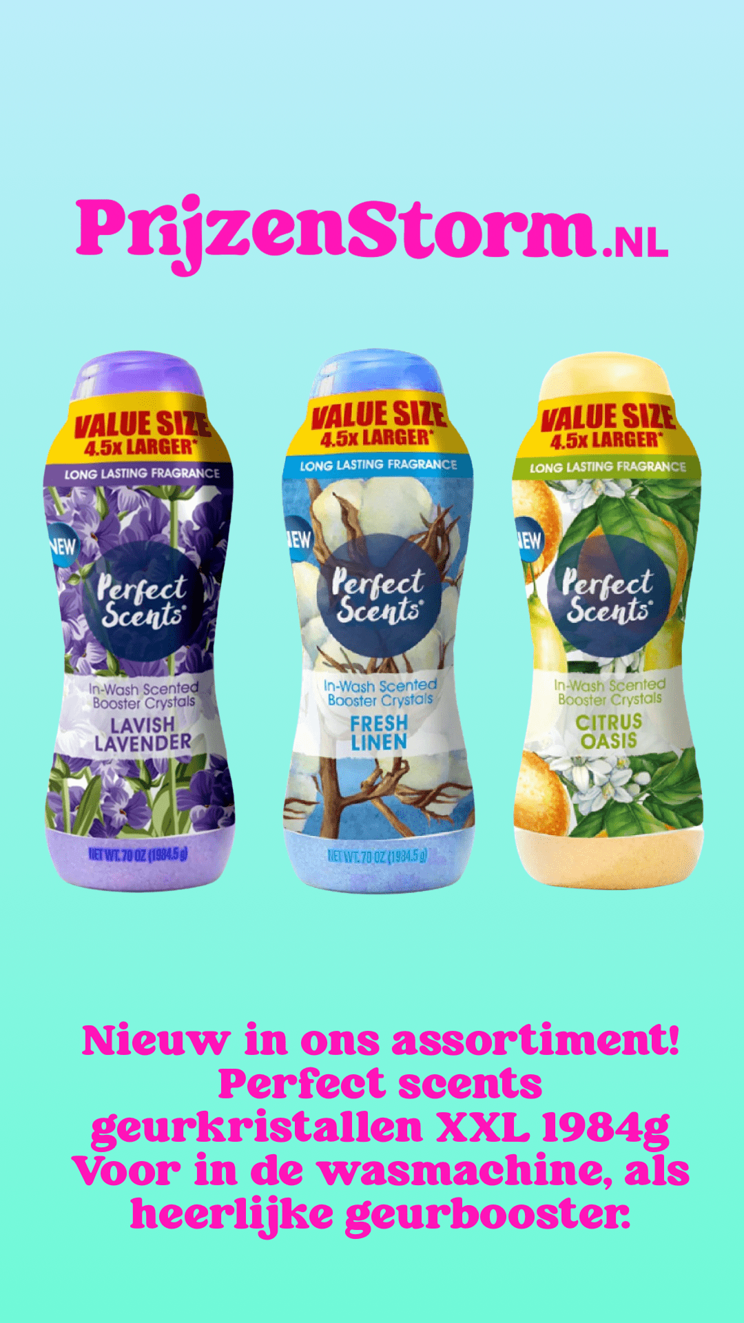 Perfect Scents Fresh Linen geurkristallen 1984.5g - Geurparels of Booster - PrijzenStorm.nl