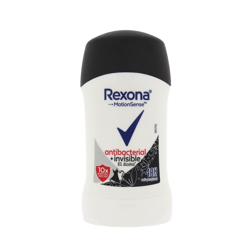 Rexona Invisible Antibacterial deodorant stick 40ml - Deodorant - PrijzenStorm.nl