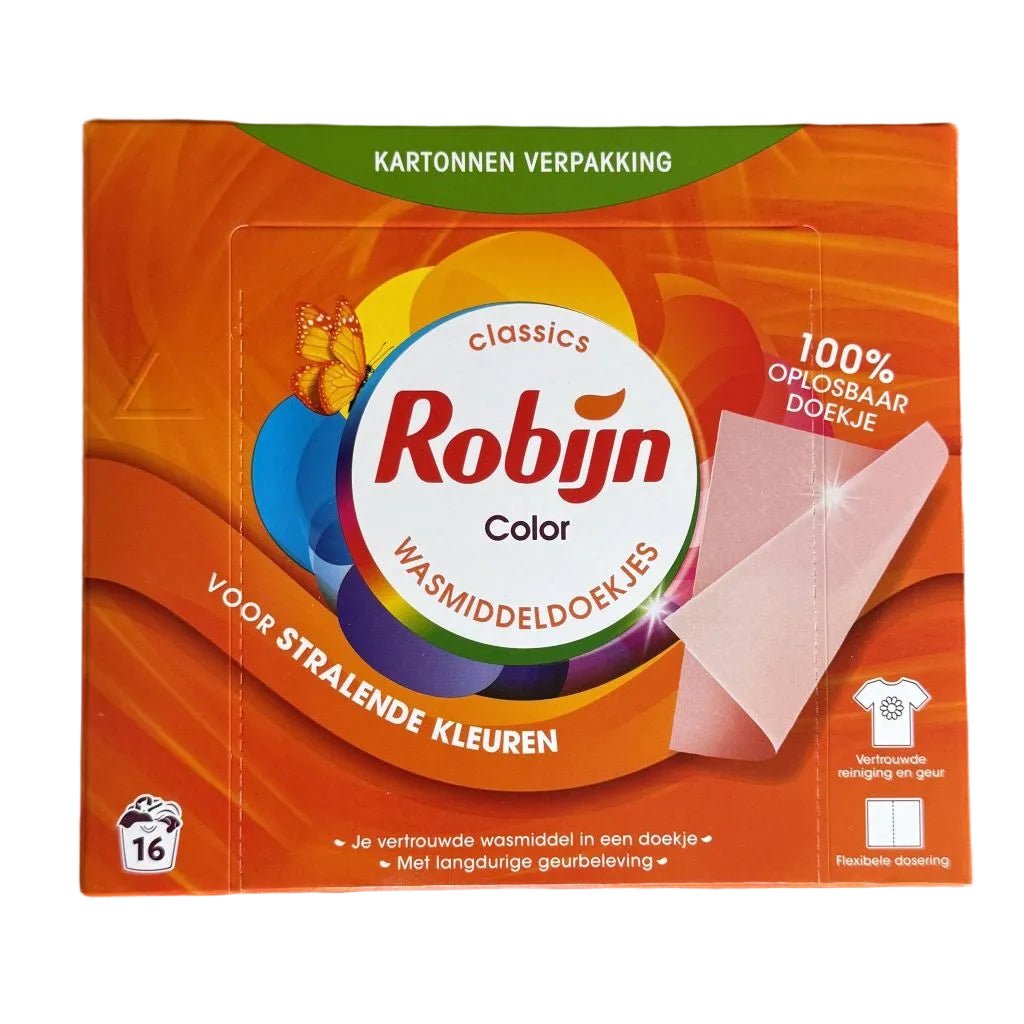 Robijn Color Wasmiddeldoekjes 16 stuks -Wasmiddel- PrijzenStorm.nl