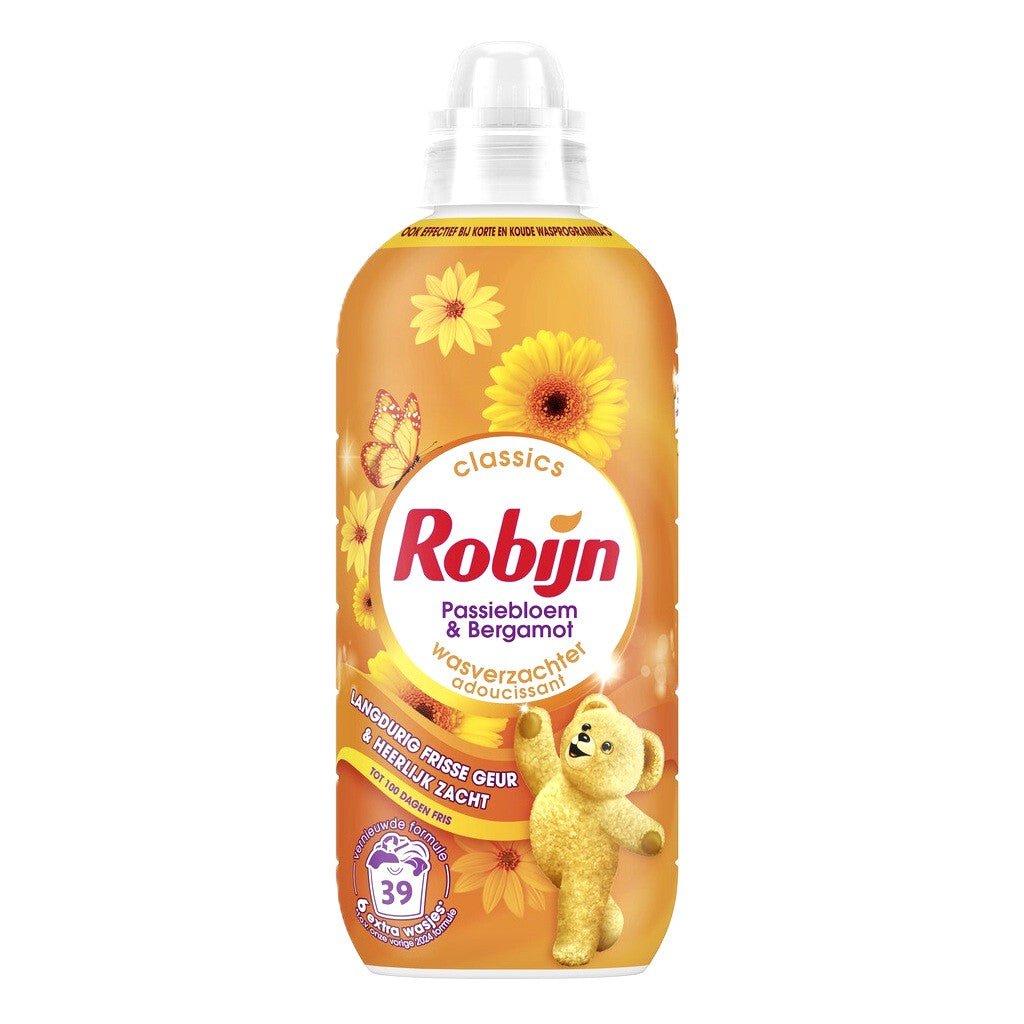 Robijn wasverzachter Passiebloem & Bergamot 780ml 39 wasbeurten - Wasverzachter - PrijzenStorm.nl