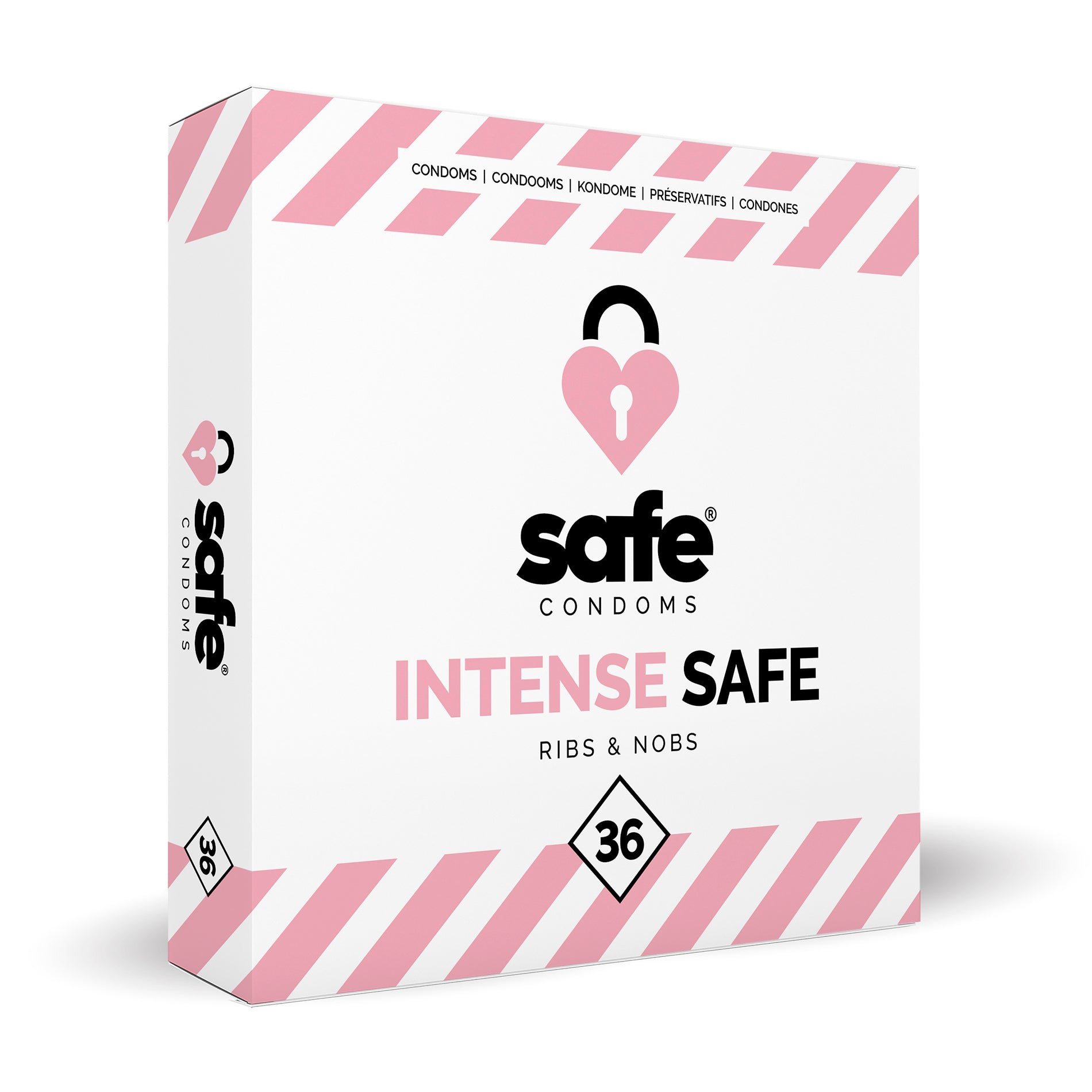 Safe Intense Safe Ribs & Nobs condoom 36 stuks EXP 08/26 OP = OP - Condooms - PrijzenStorm.nl