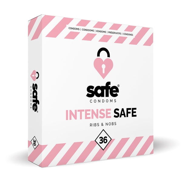 Safe Intense Safe Ribs & Nobs condoom 36 stuks EXP 08/26 OP = OP - Condooms - PrijzenStorm.nl