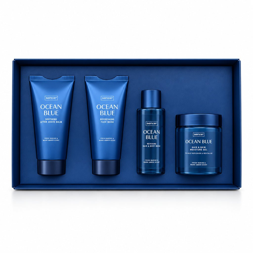 Sence Men Advanced Collection Giftset 4-delig Body Care Set Ocean Blue -Giftset- PrijzenStorm.nl