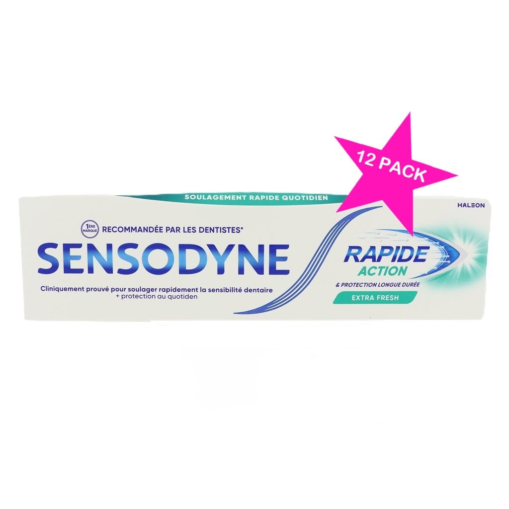 SENSODYNE 12PACK Rapid Relief Extra Fresh tandpasta 75ml EXP 06/26 OP = OP - Tandpasta - PrijzenStorm.nl