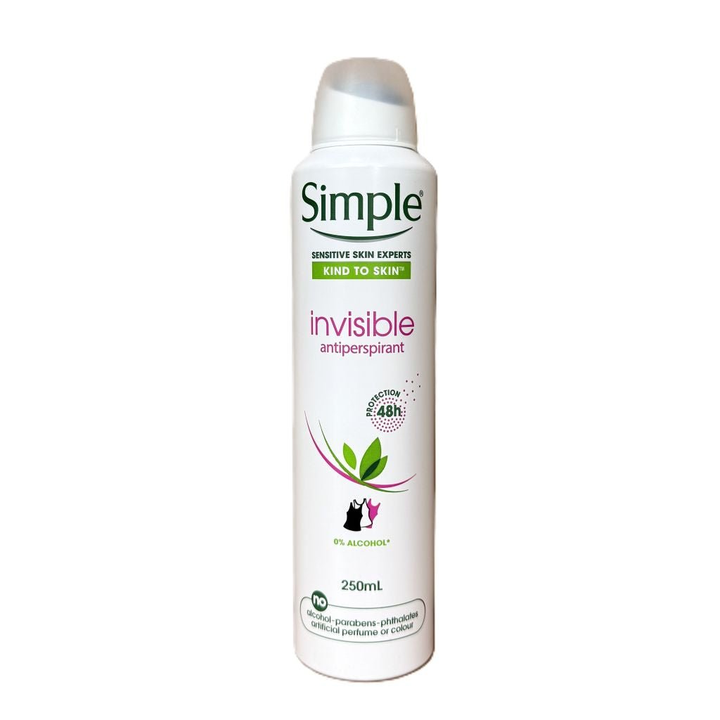 Simple Invisible deodorant spray 250ml - Deodorant - PrijzenStorm.nl