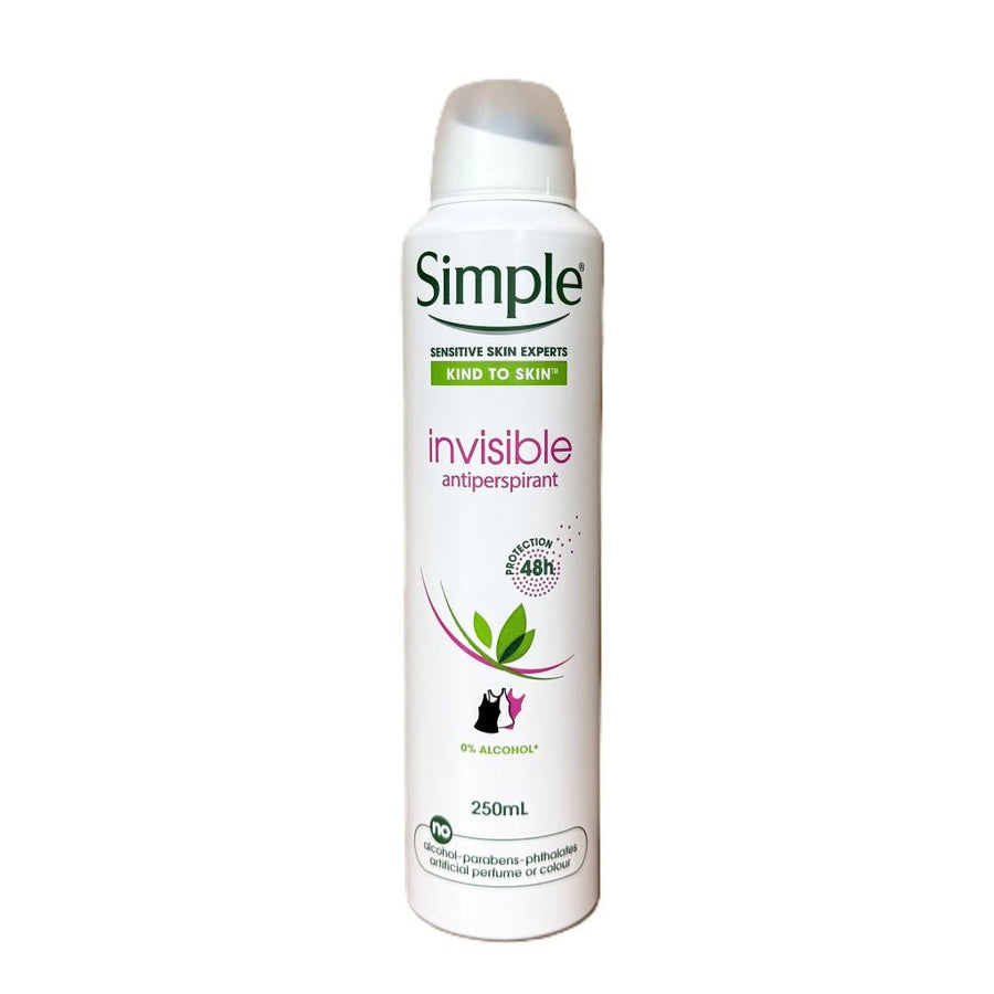 Simple Invisible deodorant spray 250ml - Deodorant - PrijzenStorm.nl