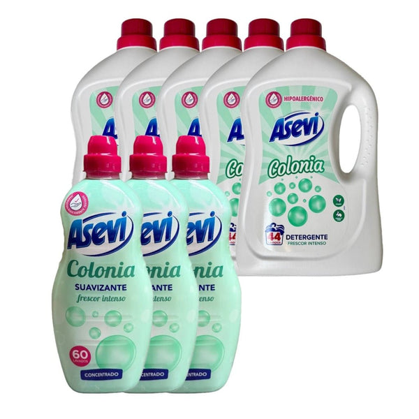 Super Deal = 5x Asevi Colonia wasmiddel 3x Asevi Colonia wasverzachterAseviPrijzenStorm.nl