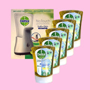 Super Deal = 5x Dettol No Touch Citrus navulling 250ml + GRATIS zeepdispenser -Handzeep- PrijzenStorm.nl