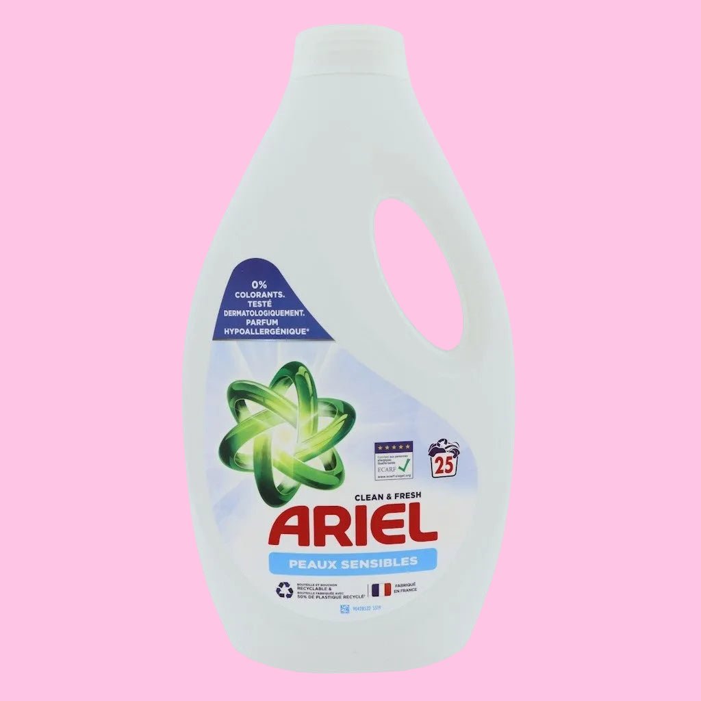 Super Deal = 6 x 25 wasbeurten Ariel Sensitive vloeibaar wasmiddel - Wasmiddel - PrijzenStorm.nl