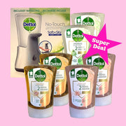 Super Deal = 6x Dettol No Touch navulling 250ml + GRATIS zeepdispenser -Handzeep- PrijzenStorm.nl