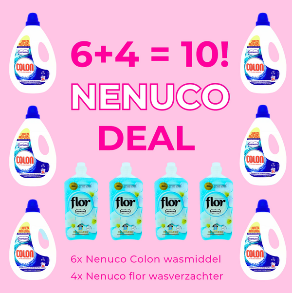 Nenuco wasmiddel & wasverzachter. Origineel Spaans wasmiddel met iconische babygeur. Van €71,90 voor €49,99!-PrijzenStorm.nl