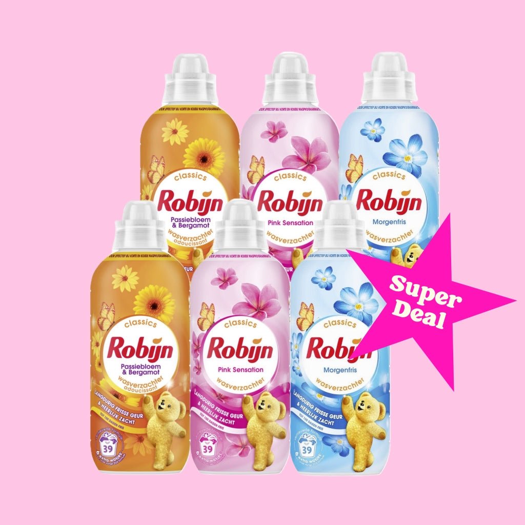 Super Deal = 6X39 wasbeurten Robijn wasverzachter -Wasverzachter- PrijzenStorm.nl