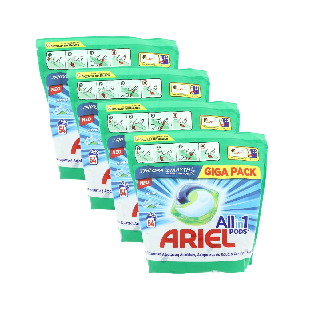 Super Deal = Ariel Alpine Pods 4X54 = 216 stuks