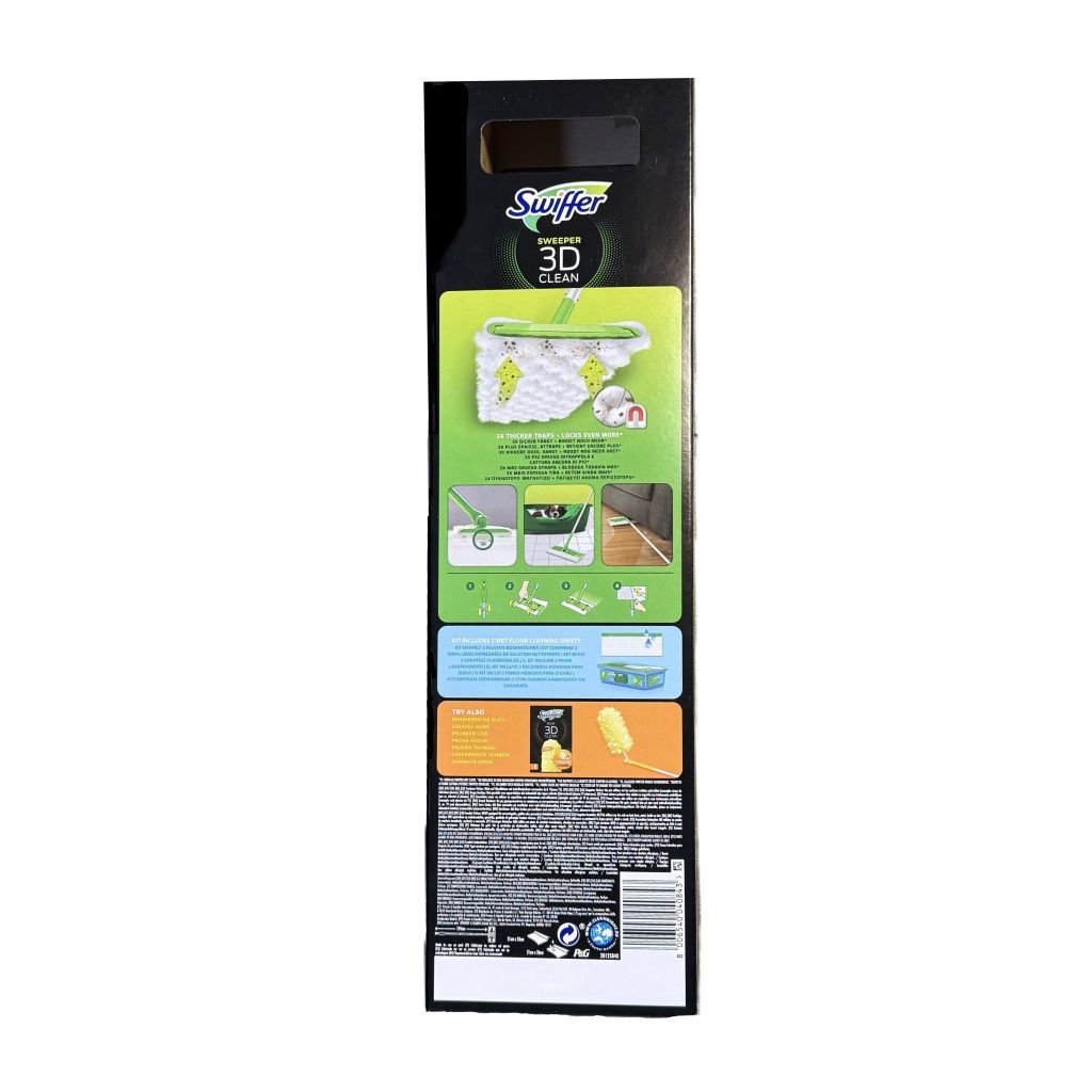 Swiffer Sweeper Dry 3D Clean Starterkit inclusief navulling 4 stuks - Schoonmaakartikel - PrijzenStorm.nl