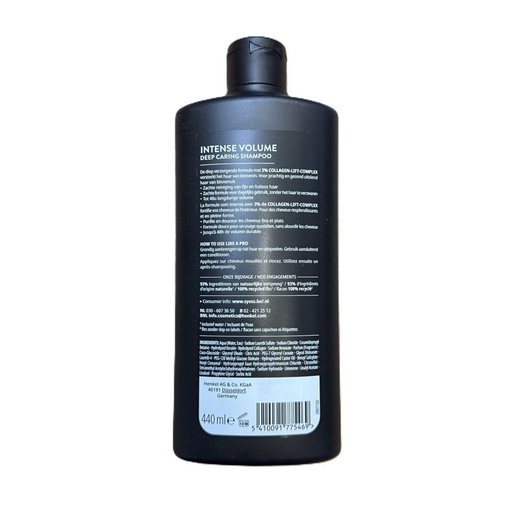 Syoss Intense Volume shampoo 440ml - Shampoo - PrijzenStorm.nl