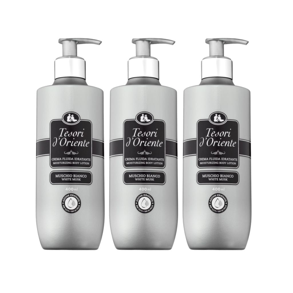 Tesori d’Oriente 3PACK White Musk Bodylotion 400ML -Bodylotion- PrijzenStorm.nl