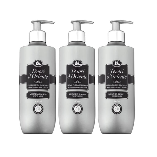 Tesori d’Oriente 3PACK White Musk Bodylotion 400ML -Bodylotion- PrijzenStorm.nl