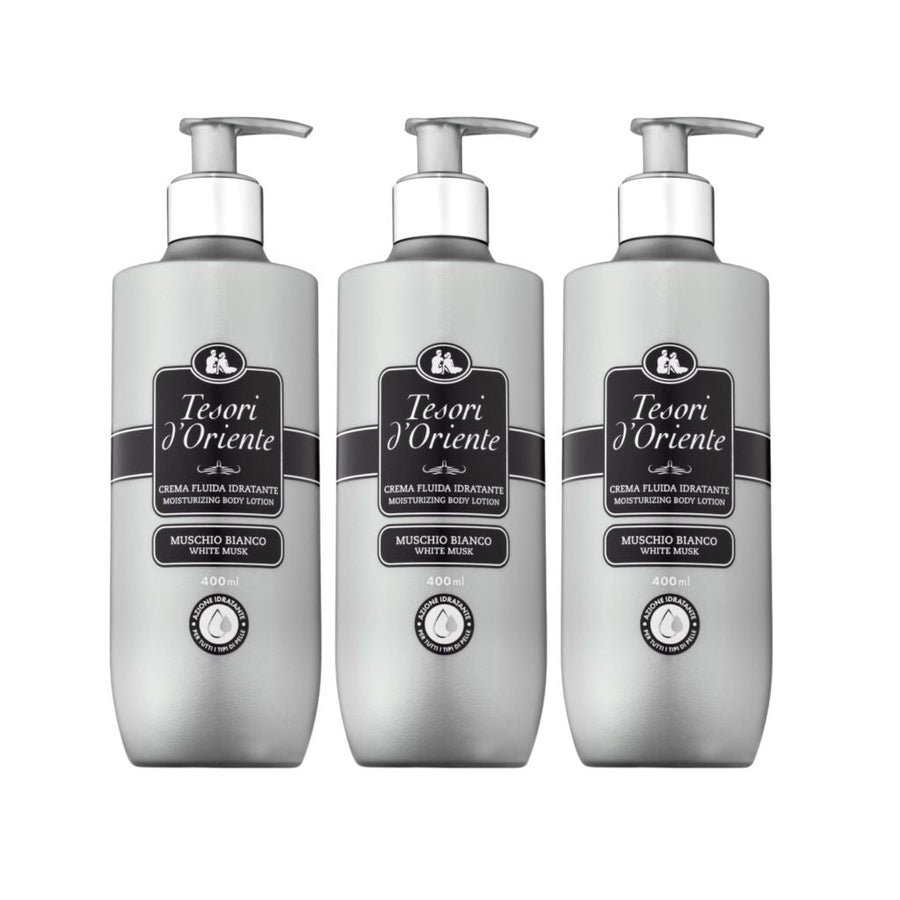 Tesori d’Oriente 3PACK White Musk Bodylotion 400ML -Bodylotion- PrijzenStorm.nl