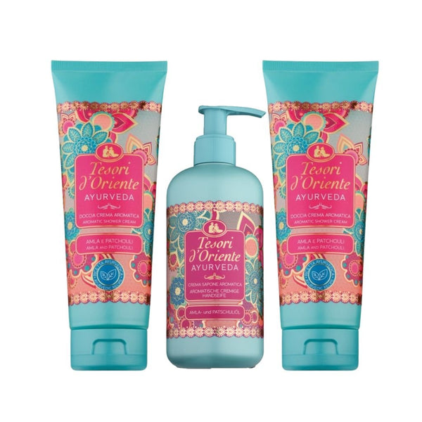 Tesori d’Oriente Ayurveda Set 2x Douchecrème & 1x Handzeep -Giftset- PrijzenStorm.nl
