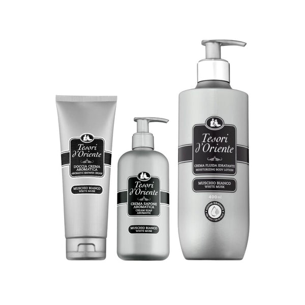 Tesori d’Oriente White Musk Set Douchecrème, Bodylotion & Handzeep -Giftset- PrijzenStorm.nl